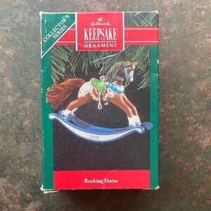 Hallmark Keepsake Ornament Collector’s Series 1992 Rocking Horse. NIB VINTAGE